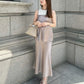 【Mocha Beige】 Bias satin camisole