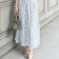 【Ice Gray】Sheer cut jacquard skirt(再入荷)