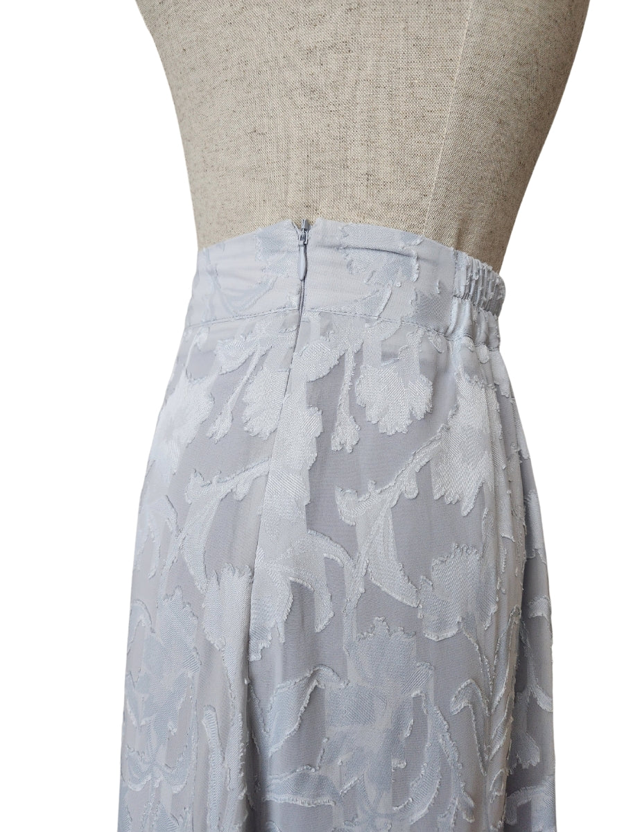 【Ice Gray】Sheer cut jacquard skirt(再入荷)