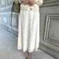 【 Ivory】Sheer cut jacquard skirt(再入荷)