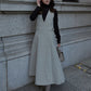 【Gray Beige】V neck side button jumper skirt(再入荷)