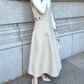 【Beige】V neck side button jumper skirt(再入荷)