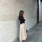 【Mocha Beige】Quilted A-line skirt(再入荷)